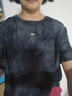 COCOBELLA水墨扎染褶皺短袖T恤金屬標圓領(lǐng)休閑通勤半袖TS0067 水墨藍 M 曬單實(shí)拍圖