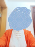 啄木鳥(niǎo)棉麻防曬衣外套亞麻披肩夏季外搭開(kāi)衫女中長(cháng)款薄款披風(fēng) 桔紅色 均碼 曬單實(shí)拍圖