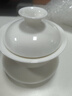 八千行蓋碗茶杯三才泡茶套裝大號(hào)白瓷羊脂玉功夫茶器具一人用不燙手杯子 曬單實(shí)拍圖