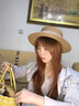 俞兆林帽子女日系百搭蕾絲綁帶蝴蝶結平頂草帽夏季出游遮陽(yáng)防曬禮帽休閑 卡其色 珍珠長(cháng)蝴蝶結 S(54-56cm) 曬單實(shí)拍圖