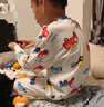 纖絲鳥(niǎo)（TINSINO）兒童睡衣春季男女童家居服套裝純棉中小童空調服衣服 工程車(chē)隊 曬單實(shí)拍圖