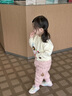 巴拉巴拉balaone童裝嬰兒羽絨褲男童長褲女童褲子冬裝保暖褲寶寶高腰護肚 粉紅-白鴨絨 208424108206 90 cm-充絨量23g 曬單實拍圖