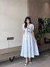 戀的連衣裙夏季2025新款法式長裙學(xué)生少女小個(gè)子高中初中女生夏天裙子 藍(lán)色條紋連衣裙 均碼 (可備注碼數(shù)) 曬單實(shí)拍圖