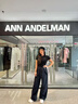 ANN ANDELMAN【田曦薇同款】2025新款純色設(shè)計(jì)感寬松彎刀長(zhǎng)褲休閑氣球褲 藏藍(lán)色 M 曬單實(shí)拍圖