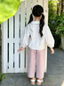 Viciusss丸社童裝女童純棉寬松休閑九分褲2025春季新品兒童運(yùn)動(dòng)褲洋氣百搭 藕粉 120 曬單實(shí)拍圖