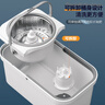 潔仕寶旋轉(zhuǎn)拖把2頭家用一拖凈免手洗省力甩干拖把帶桶套裝拖布吸水墩布 曬單實拍圖