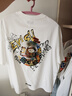 EVISU福神 男士涂鴉達摩印花寬松短袖T恤 白色 XL 【寬松可選小1個(gè)尺碼】 曬單實(shí)拍圖