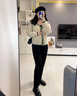 婧麒（JOYNCLEON）孕婦西裝褲春夏外穿2025新款煙管褲小個(gè)子不勒肚子孕婦裝夏季 黑色【西裝面料 垂順免燙】 L 曬單實(shí)拍圖