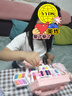 赟婭兒童化妝品套裝玩具女孩公主生日禮物彩妝玩具盒指甲油禮盒化妝箱 鉆石美妝手提箱+娃娃 曬單實拍圖