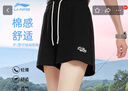 李寧（LI-NING）運動短褲女子運動健身休閑百搭舒適垂感寬松短衛(wèi)褲 曬單實拍圖