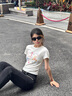 嵐玘正肩短袖女潮流t恤夏季新款2025年短款印花上衣洋氣顯瘦遮肚子 花朵熊印花短袖【白色】 XL 【建議105-115斤】 曬單實拍圖