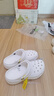 卡駱馳（crocs）女鞋厚底云朵洞洞鞋戶外休閑時(shí)尚一腳蹬沙灘鞋 206750-100 37-38 曬單實(shí)拍圖