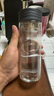 蘇泊爾（SUPOR）玻璃杯新款沁系列水杯雙層隔熱可隨身攜帶喝水泡茶杯 灰黑色290ml 曬單實(shí)拍圖