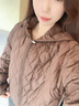 波司登（BOSIDENG）2025新款輕薄羽絨服女短款90絨連帽菱格保暖防風(fēng)外套B250135316 【店長推薦】砂礫棕7B51 S 160/84A 體重約110-125斤 曬單實拍圖