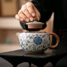 兮元記青花汝窯茶具套裝整套家用高檔泡茶壺茶杯茶盤(pán)教師節日送老師禮物 9頭西施壺+中號遠山茶盤(pán)-簡(jiǎn)裝 實(shí)用生日新婚喬遷之喜搬家禮物 曬單實(shí)拍圖