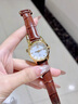 歐利時(shí)（OLEVS）瑞士認(rèn)證手表女士機(jī)械表全自動(dòng)簡(jiǎn)約小巧女表七夕情人節(jié)禮物送女友 OLEVS-6629女棕皮白面-免費(fèi)刻字 曬單實(shí)拍圖