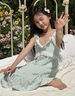 G.DUCKKIDS2025新款夏季薄荷綠杏色吊帶裙女童法式風(fēng)連衣裙百搭外出家居多場(chǎng) 薄荷綠 120 cm 曬單實(shí)拍圖