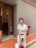 嘉麗薇短袖t恤女2025夏季新款白色純棉高級感輕奢V領短袖打底正肩上衣 白色【v 常規(guī)款】 L ( 建議 100-112斤) 曬單實拍圖