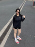 安德瑪（Under Armour）長袖T恤男士彈力打底衫半拉鏈立領(lǐng)速干健身服跑步運(yùn)動上衣 黑色/指洞款/24600603-001 XL 曬單實(shí)拍圖
