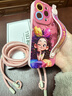 膜遇蘋果16promax手機(jī)殼腕帶支架iPhone15保護(hù)套新款帶掛繩14Plus可愛公主13全包防摔12硅膠軟殼高級(jí)女 紫藍(lán)色丨彩裙公主丨腕帶支架丨長掛繩 iPhone 16 Pro Max 曬單實(shí)拍圖