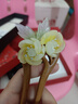 美木兮u型發(fā)簪 綠檀木簪子手工雙釵發(fā)釵國風日常漢服盤頭盤發(fā)簪花發(fā)飾 綠檀唐草顏如玉雙釵+彩鳳禮盒 曬單實拍圖
