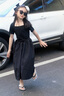 舟喜女童法式連衣裙夏款2025新款兒童女孩夏裝大童夏季高級感黑色裙子 黑色 150 碼_推薦身高140-150cm左右 曬單實(shí)拍圖