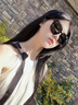 圣卡西迪麗熱巴同款gm大框墨鏡女2025新款高級感時尚輕奢板材尼龍?zhí)栫R 黑框灰黑片【板材鏡框】 無度數(shù)【尼龍鏡片】 曬單實拍圖