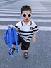 G.DUCKKIDS小黃鴨童裝男童夏季套裝新款兒童短袖上衣薄款夏裝小男孩衣服褲子 白色 130 尺碼7~8歲【120-130cm】 曬單實拍圖