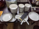 千夜碗具套裝碗盤餐具整套家用陶瓷飯碗筷子餐具套裝砂鍋喬遷送禮熱門 46頭【10人食】熱門大套裝 曬單實(shí)拍圖