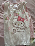 Hello Kitty女童背心棉薄款兒童寶寶夏季護肚打底無(wú)袖春秋季內穿外穿吊帶衫 背心兩件裝 513021 120 適合115-125 曬單實(shí)拍圖