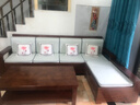 辰婭 實(shí)木沙發(fā) 胡桃木實(shí)木沙發(fā)組合現(xiàn)代中式冬夏兩用大小戶型儲(chǔ)物家具 【沖量8套】四人位+貴妃榻+茶幾 曬單實(shí)拍圖