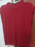 皮爾卡丹（pierre cardin）2025夏季冰絲薄款寬松顯瘦T恤針織短袖女半高領(lǐng)百搭圓領(lǐng)氣質(zhì)上衣 酒紅色 S 【建議85-95斤】 曬單實(shí)拍圖