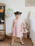 巴帝巴帝夏季嬰幼兒連衣裙子女童寶寶公主裙背心沙灘裙 粉色 兔兔小熊 90 曬單實拍圖