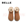 百麗（Belle）休閑舒適雪地靴女商場同款加絨保暖童鞋Y2938D94 棕色 33碼 曬單實拍圖