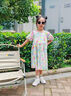 La Chapelle拉夏貝爾女童連衣裙2025新款洋氣兒童夏裝裙子寶寶碎花甜美公主裙 公主裙 120 建議身高111-120cm 曬單實(shí)拍圖