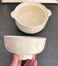 幾物森林 陶瓷碗雙耳碗泡面碗學(xué)生宿舍大湯碗家用一人食帶蓋勺奶油白800ml 曬單實拍圖