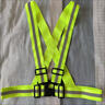 OEMG夜跑反光帶騎行背帶反光服兒童反光背帶安全背心交通反光衣馬甲 4cm標準款-高彈背帶-熒光綠 曬單實(shí)拍圖