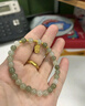 周六福（ZLF）  金鑲玉手鏈女足金暴富福牌和田青玉手串送女友 納福手串 曬單實(shí)拍圖