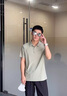 XJSGS官方國際正品牌男士高端短袖t恤夏季商務(wù)立領(lǐng)冰感體恤輕奢侈男裝 高檔杏色【現(xiàn)貨速達】 2XL 【建議135-150斤】 曬單實拍圖