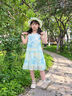 La Chapelle拉夏貝爾女童連衣裙2025新款洋氣兒童夏裝漸變色公主裙女寶寶裙子 藍色 120 建議身高111-120cm 曬單實拍圖