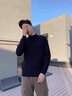 半高領(lǐng)打底衫德絨2025年休閑長(zhǎng)袖T恤男秋冬季保暖男士立領(lǐng)上衣服 黑色 2XL 曬單實(shí)拍圖