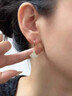 寧玥兒扇形貓眼石耳墜法式高級感耳環(huán)女2025新款設計感輕奢仿貓眼石耳飾 扇形貓眼石耳墜【G255一對】 曬單實拍圖