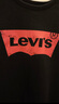 Levi's李維斯25年春夏新款女士美式復古經(jīng)典紅LOGO印花短袖T恤 黑色 S 曬單實(shí)拍圖