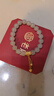老廟黃金轉(zhuǎn)運珠足金六字箴言蓮花吊墜DIY手串手鏈七夕情人節(jié)禮物 約：3.63g 曬單實拍圖
