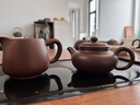 雅沁韻 宜興紫砂壺純手工吳榮華原礦紫朱泥仿古泡茶壺家用茶具茶壺套裝 仿古壺.一壺兩杯 190ml 曬單實拍圖