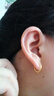 千影珠寶黃金耳環(huán)女款男款滿(mǎn)天星大小耳圈圈9999足金素金真金耳飾按克 小圈一對約0.96-1.2g(含工費25) 曬單實(shí)拍圖