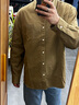 Levi's【商場同款】李維斯工裝巴恩風(fēng)男士新款雙馬刺繡襯衫A8643 棕色 L 曬單實(shí)拍圖