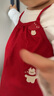 幼歌（YOUGE）【軟牛仔】嬰幼兒品卡通刺繡純色吊帶娃娃裙百搭可愛(ài)連衣裙 紅色 80 cm 曬單實(shí)拍圖