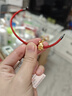 周六福（ZLF）七夕禮物  黃金轉(zhuǎn)運珠女款足金生肖兔多財兔紅手繩 定價 1.15g 曬單實拍圖