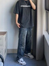 :CHOCOOLATEit重磅短袖男2025夏季新款美式高街寬松純棉T恤潮 深灰 L 曬單實拍圖